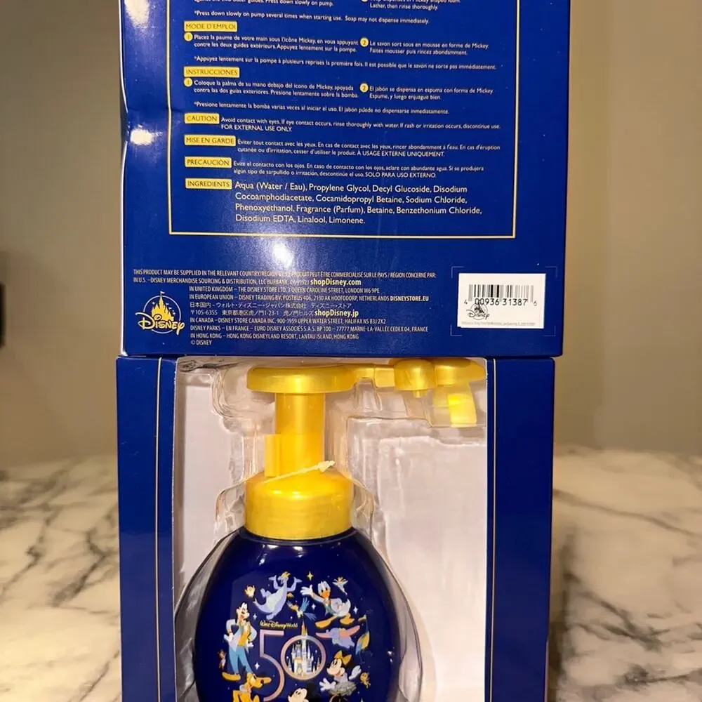 2 NEW Walt Disney World 50th Anniversary 2021 Mickey Hand Soap Dispenser